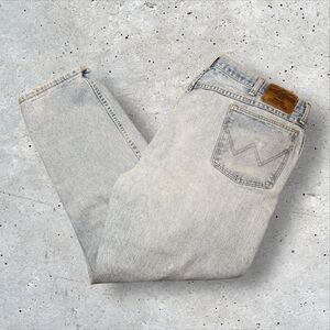 Wrangler Reworked Vintage Light Wash Jeans Men’s 42x30 Relaxed Fit 100% Cotton